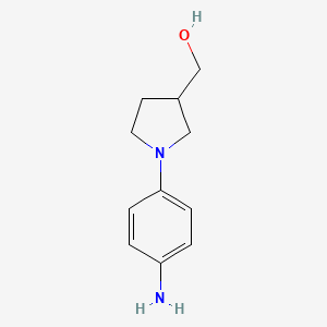 Chemical structure of [1-(4-aminophenyl)pyrrolidin-3-yl]methanol