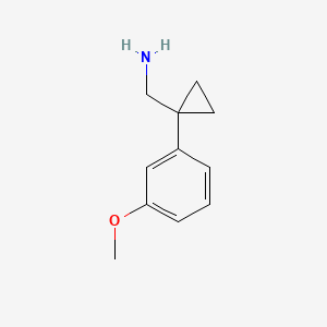 Chemical structure of [1-(3-methoxyphenyl)cyclopropyl]methanamine