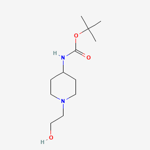 Chemical structure of [1-(2-Hydroxy-Ethyl)-Piperidin-4-Yl]-Carbamic Acid Tert-Butyl Ester
