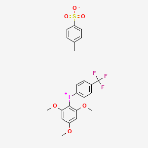 Chemical structure of [(4-Trifluoromethyl)phenyl](2,4,6-trimethoxyphenyl)iodonium p-Toluenesulfonate