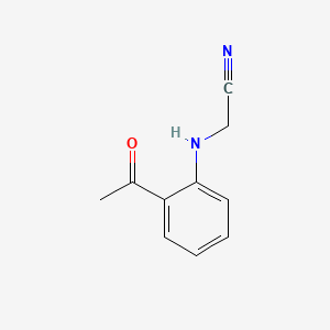 Chemical structure of Acetonitrile, (o-acetylanilino)-
