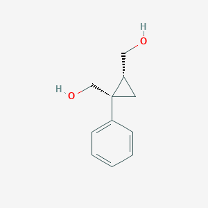 Chemical structure of [(1S,2R)-2-(hydroxymethyl)-1-phenylcyclopropyl]methanol
