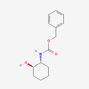 Chemical structure of Benzyl N-[(1R,2R)-2-hydroxycyclohexyl]carbamate
