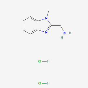 Chemical structure of [(1-Methyl-1H-benzimidazol-2-yl)methyl]amine dihydrochloride