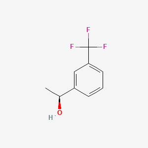 Chemical structure of (1S)-1-(3-(trifluoromethyl)phenyl)ethan-1-ol