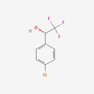 Chemical structure of (S)-1-(4-bromophenyl)-2,2,2-trifluoroethanol