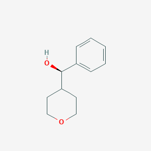 Chemical structure of (R)-(Oxan-4-yl)(phenyl)methanol
