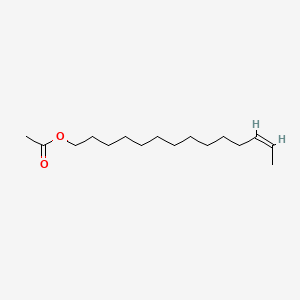 Chemical structure of (Z)-Tetradec-12-en-1-yl acetate
