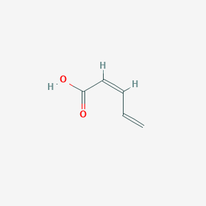 Chemical structure of (Z)-Penta-2,4-dienoic acid