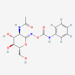 Chemical structure of (Z)-O-(2-Acetamido-2-deoxy-D-glucopyranosylidene)amino N-Phenyl-d5-carbamate