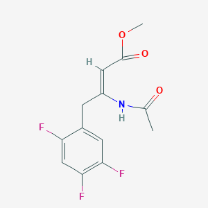 Chemical structure of (Z)-Methyl 3-acetamido-4-(2,4,5-trifluorophenyl)but-2-enoate