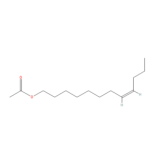 Chemical structure of (Z)-8-dodecen-1-ylacetate
