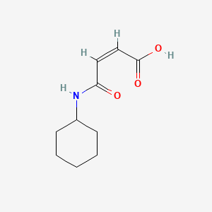 Chemical structure of (Z)-4-(cyclohexylamino)-4-oxobut-2-enoic acid