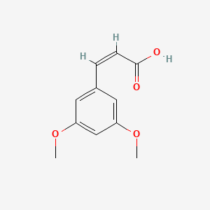 Chemical structure of Cinnamic acid, 3,5-dimethoxy-, cis-
