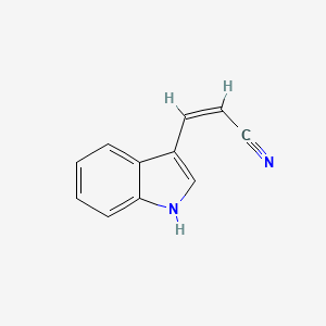 Chemical structure of (Z)-3-(1H-Indol-3-yl)acrylonitrile