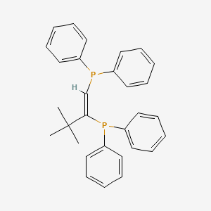 Chemical structure of (Z)-(3,3-Dimethylbut-1-ene-1,2-diyl)bis(diphenylphosphane)