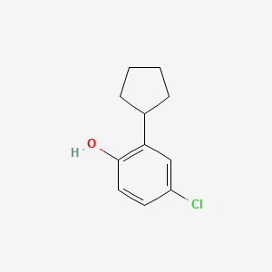 Chemical structure of (trans-2-(3-chloro-4-methylphenyl)cyclopropyl)methanol
