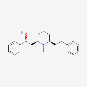 Chemical structure of (trans-1-benzyl-4-(4-(tert-butyl)phenyl)pyrrolidin-3-yl)methanol