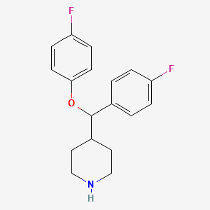 Chemical structure of (trans-1-benzyl-4-(3,5-difluorophenyl)pyrrolidin-3-yl)methanol