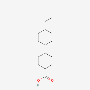 Chemical structure of trans-4'-Propyl-(1,1'-bicyclohexyl)-4-carboxylic Acid