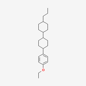 Chemical structure of (Trans,trans)-4-(4-ethoxyphenyl)-4'-propyl-1,1'-bi(cyclohexane)