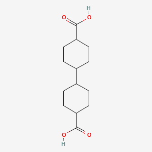 Chemical structure of (trans,trans)-[1,1'-Bicyclohexyl]-4,4'-dicarboxylic acid
