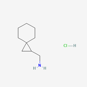 Chemical structure of (spiro[2.5]oct-1-ylmethyl)amine hydrochloride