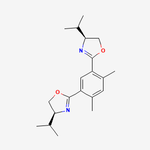 Chemical structure of (S,S)-4,6-Bis(4-isopropyl-2-oxazolin-2-yl)-m-xylene