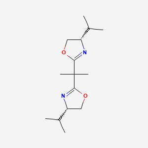 Chemical structure of 2,2-Bis((4S)-(-)-4-isopropyloxazoline)propane