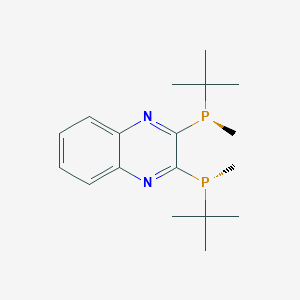 Chemical structure of (S,S)-(+)-2,3-Bis(tert-butylmethylphosphino)quinoxaline