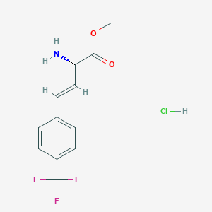 Chemical structure of (S,E)-Methyl 2-amino-4-(4-(trifluoromethyl)phenyl)but-3-enoate hydrochloride