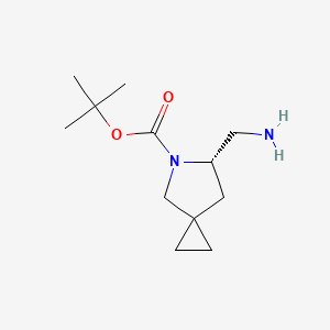 Chemical structure of (S)-TERT-BUTYL 6-(AMINOMETHYL)-5-AZASPIRO[2.4]HEPTANE-5-CARBOXYLATE