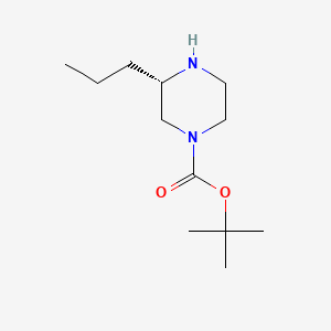 Chemical structure of (S)-1-Boc-3-propyl-piperazine
