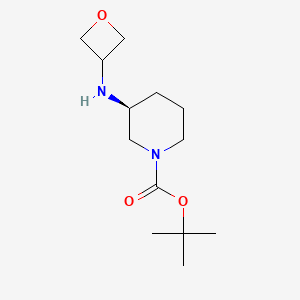 Chemical structure of (S)-tert-Butyl 3-(oxetan-3-ylamino)piperidine-1-carboxylate