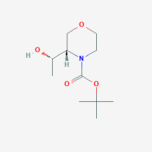 Chemical structure of (S)-4-Boc-3-((S)-1-hydroxyethyl)morpholine