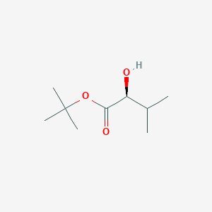 Chemical structure of (S)-tert-Butyl 2-hydroxy-3-methylbutanoate