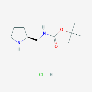 Chemical structure of (S)-tert-Butyl (pyrrolidin-2-ylmethyl)carbamate hydrochloride