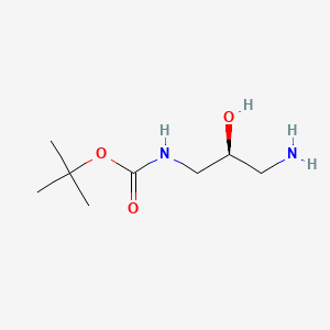 Chemical structure of (S)-tert-Butyl (3-amino-2-hydroxypropyl)carbamate