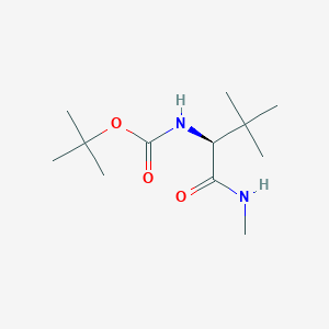 Chemical structure of (S)-tert-butyl (3,3-dimethyl-1-(methylamino)-1-oxobutan-2-yl)carbamate