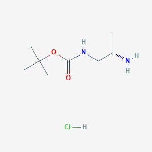 Chemical structure of (S)-tert-Butyl (2-aminopropyl)carbamate hydrochloride