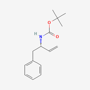 Chemical structure of (S)-tert-Butyl 1-phenylbut-3-en-2-ylcarbamate