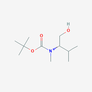 Chemical structure of (S)-tert-Butyl (1-hydroxy-3-methylbutan-2-yl)(methyl)carbamate