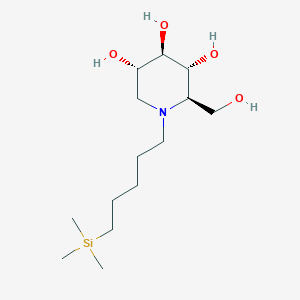 Chemical structure of (S)-tert-Butyl (1-((tert-butyldimethylsilyl)oxy)-3-hydroxypropan-2-yl)carbamate