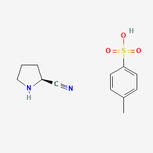 Chemical structure of (S)-Pyrrolidine-2-carbonitrile 4-methylbenzenesulfonate