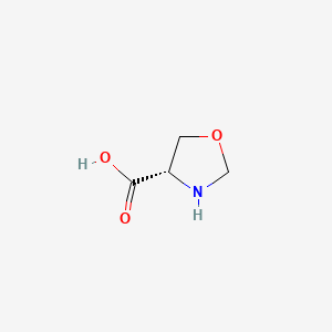 Chemical structure of (S)-Oxazolidine-4-carboxylic acid