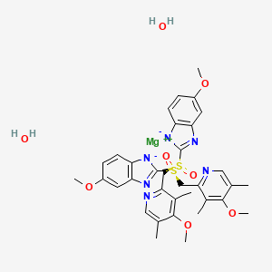 Chemical structure of Esomeprazole magnesium dihydrate