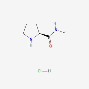 Chemical structure of (S)-N-Methylpyrrolidine-2-carboxamide hydrochloride