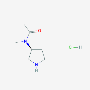 Chemical structure of (S)-N-Methyl-N-(pyrrolidin-3-yl)acetamide hydrochloride