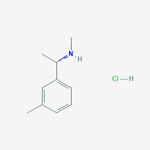 Chemical structure of (S)-N-Methyl-1-(m-tolyl)ethanamine hydrochloride