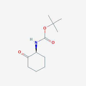 Chemical structure of (S)-N-Boc-2-aminocyclohexanone